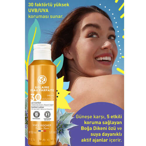 Yves Rocher Solaire Peau Parfaite Spf 30 Güneşe Karşı Koruyucu Süt 150 ml - 4