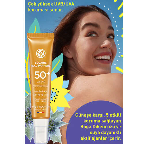 Yves Rocher Solaire Peau Parfaite Spf 50 Yaşlanma Karşıtı Güneş Kremi 40 ml - 3