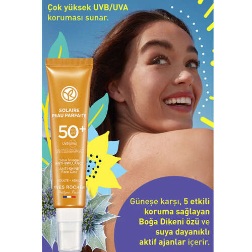Yves Rocher Solaire Peau Parfaite Spf50+ Parlama Karşıtı Yüz Kremi 40 ml - 6