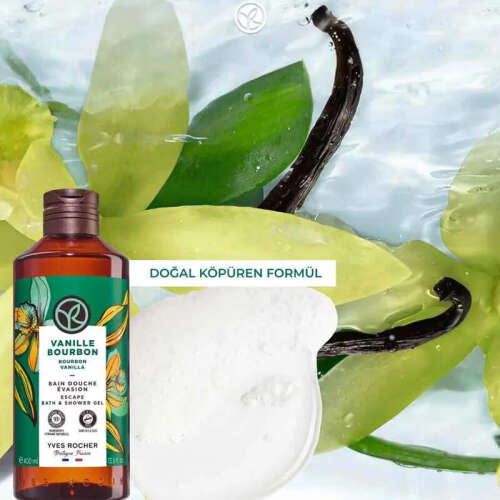 Yves Rocher Vanille Bourbon Egzotik Vanilya Nemlendirici Duş Jeli 400 ml - 7