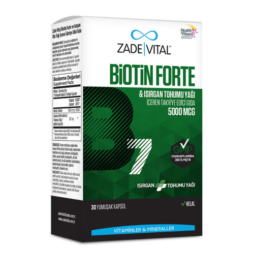 Zade Vital Biotin Forte 30 Yumuşak Kapsül - Zade Vital
