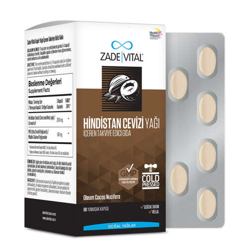 Zade Vital Coconut Oil 60 Yumuşak Kapsül 1000mg - 2