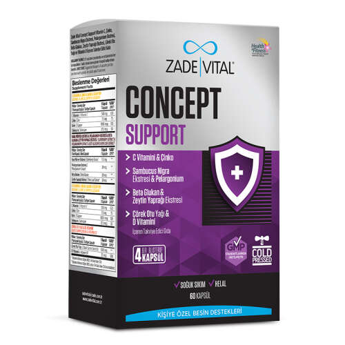 Zade Vital Concept Support Takviye Edici Gıda 60 Kapsül - 1