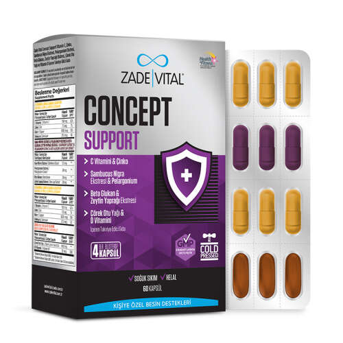 Zade Vital Concept Support Takviye Edici Gıda 60 Kapsül - 2