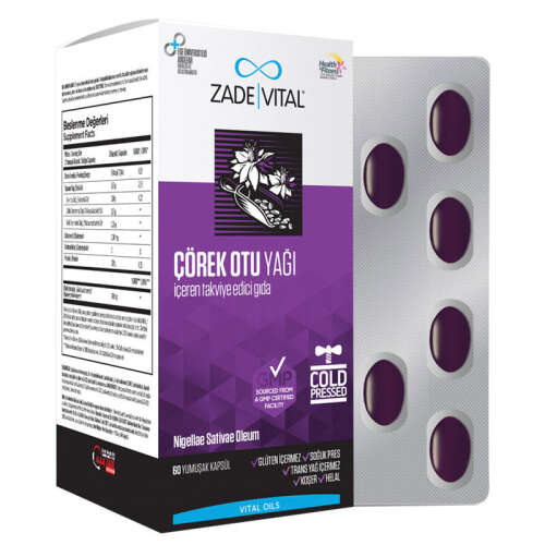 Zade Vital Çörek Otu Yağı Blister 60 Kapsül - 1