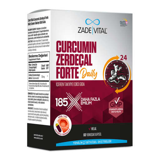 Zade Vital Curcumin Zerdeçal Forte Daily 60 Yumuşak Kapsül - Zade Vital