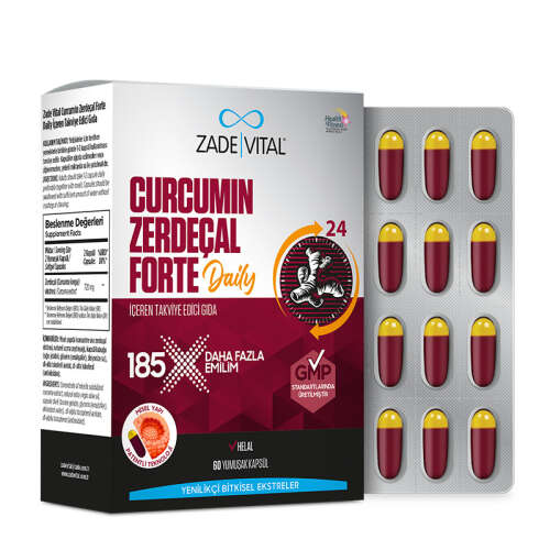 Zade Vital Curcumin Zerdeçal Forte Daily 60 Yumuşak Kapsül - 2