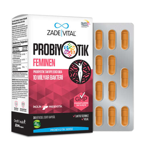 Zade Vital Feminen Probiyotik Takviye Edici Gıda 30 Kapsül - 2