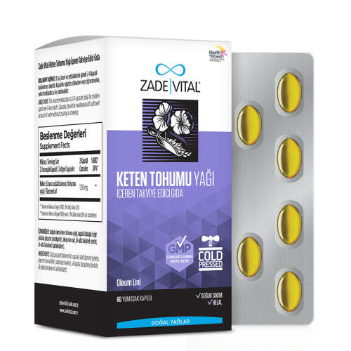 Zade Vital Keten Tohumu Yağı 625 mg 60 Kapsül - 2