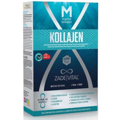 Zade Vital Kollagen Takviye Edici Gıda 40 Bitkisel Sert Kapsül - Zade Vital