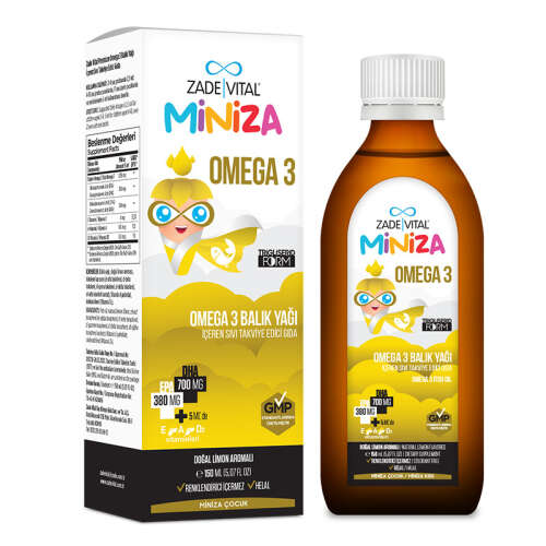 Zade Vital Miniza Omega 3 - Balık Yağı İçeren Sıvı Takviye Edici Gıda 150 ml - 3