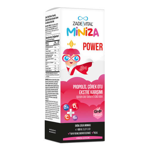 Zade Vital Miniza Power Sıvı Takviye Edici Gıda 150 ml - 2