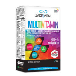 Zade Vital Multivitamin Takviye Edici Gıda 30 Bitkisel Kapsül - 1