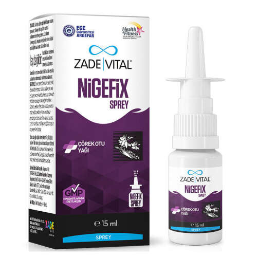 Zade Vital Nigefix Çörek Otu Yağı İçeren Sprey Takviye Edici Gıda 15 ml - Zade Vital