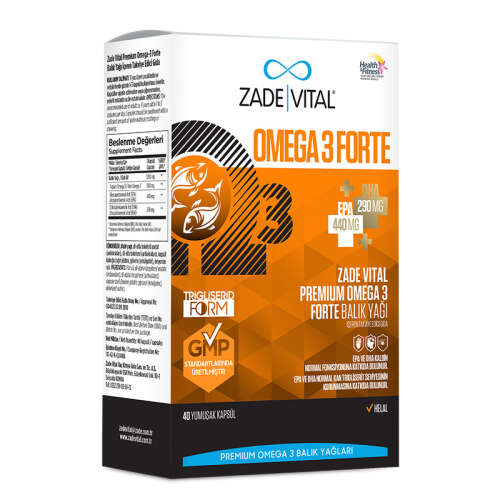 Zade Vital Omega 3 Forte Balık Yağı 40 Yumuşak Kapsül - Zade Vital