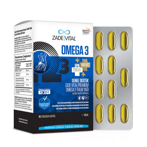 Zade Vital Premium Omega 3 Balık Yağı Genel Destek 45 Kapsül - 2