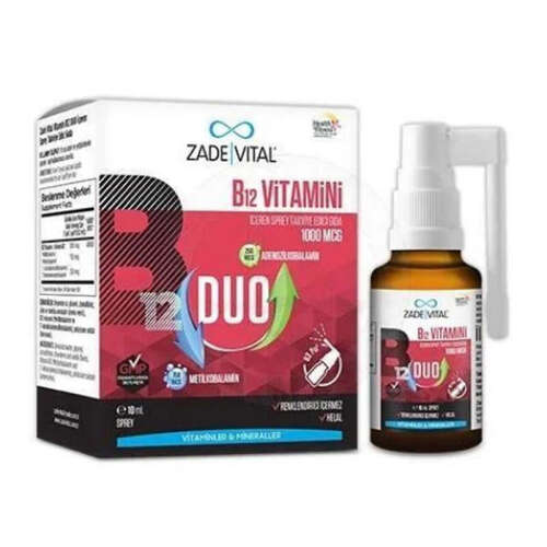 Zade Vital Vitamin B12 Duo 1000 Mcg Sprey 10 ml - Zade Vital