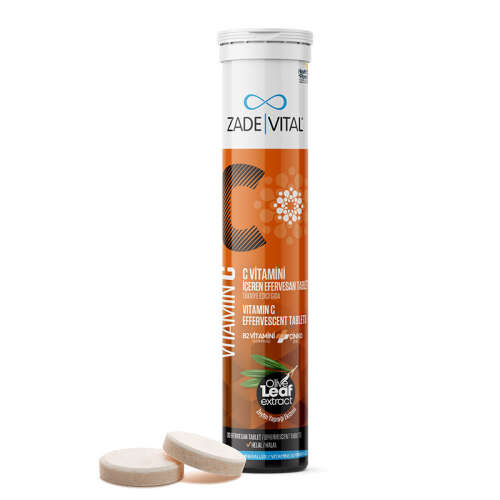 Zade Vital Vitamin C Takviye Edici Gıda 20 Efervesan Tablet - 2