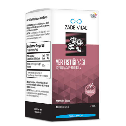 Zade Vital Yer Fıstığı Yağı 60 Yumuşak Kutu Kapsül - Zade Vital