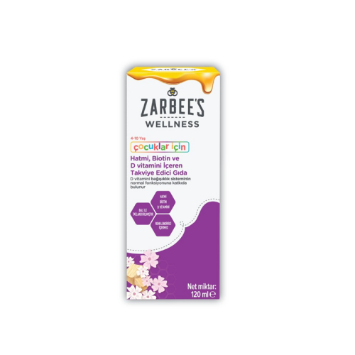 Zarbees Wellness Hatmi, Biotin ve D Vitamini İçeren Takviye Edici Gıda 120 ml - 1