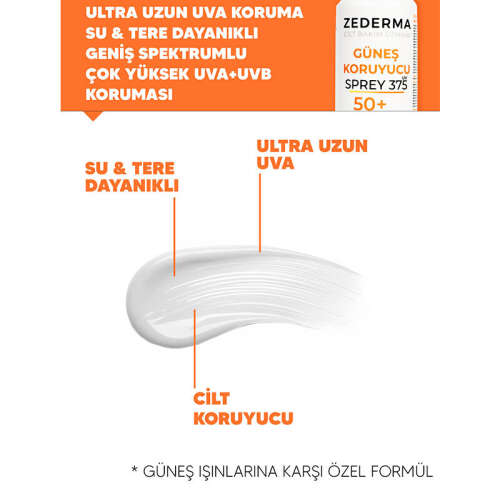 Zederma Güneş Koruyucu Sprey SPF50+ 150 ml - 3