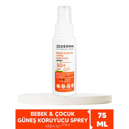 Zederma Spf 50 Bebek ve Çocuk Güneş Koruyucu Sprey 75 ml - 2