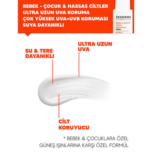 Zederma Spf 50 Bebek ve Çocuk Güneş Koruyucu Sprey 75 ml - 3