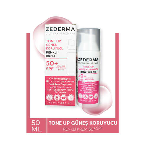 Zederma Tone Up Spf 50 Güneş Koruyucu Renkli Krem 50 ml - 2