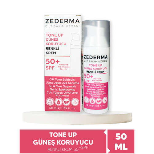 Zederma Tone Up Spf 50 Güneş Koruyucu Renkli Krem 50 ml - 2