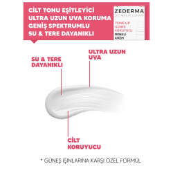 Zederma Tone Up Spf 50 Güneş Koruyucu Renkli Krem 50 ml - 3